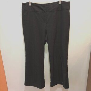 Lane Bryant Womens Size 20 Black Polka Dot Straight Wide Leg Pants